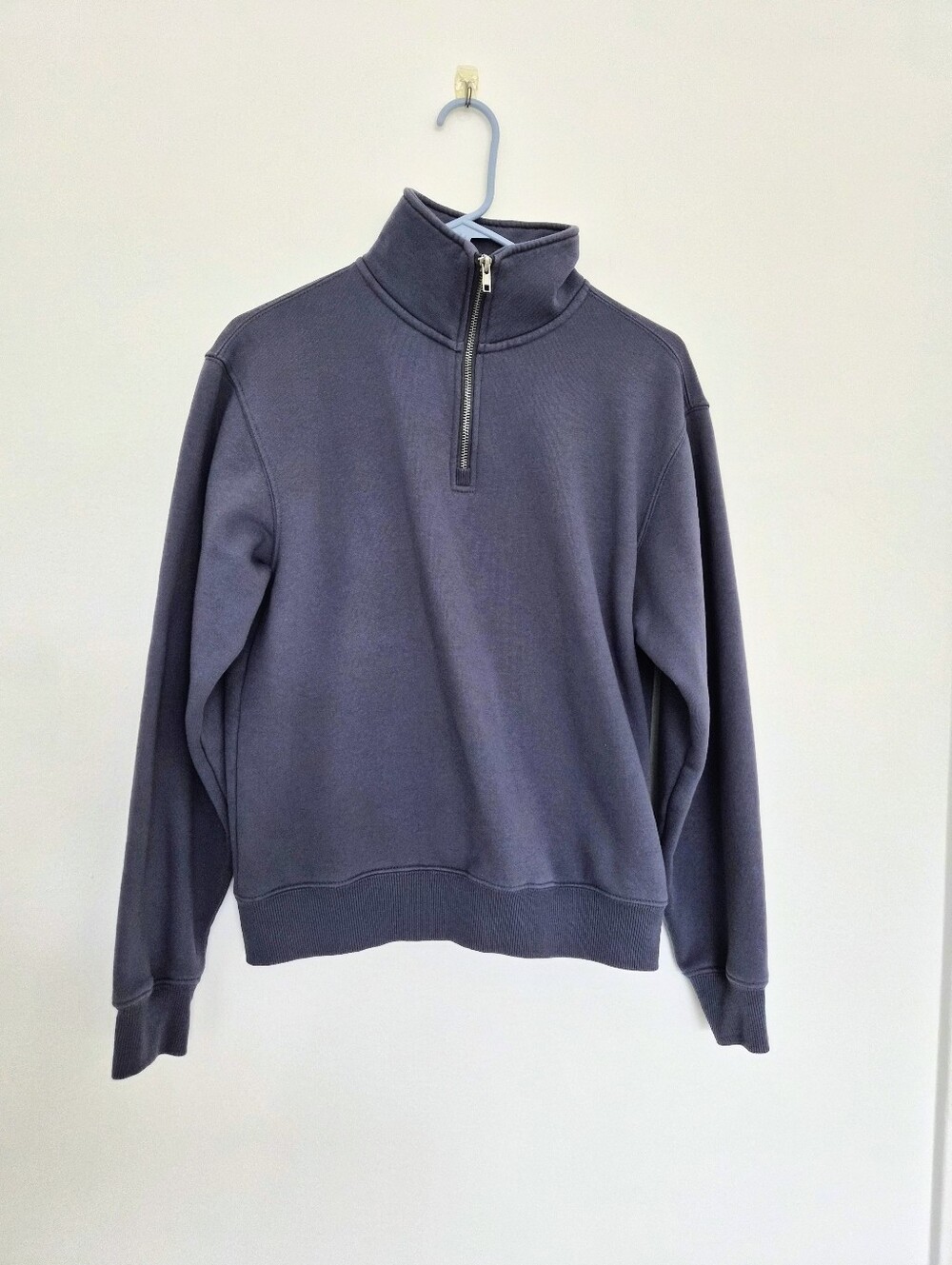 Tilly's Quarter Zip High Neck Blue Sweatshirt Swearer